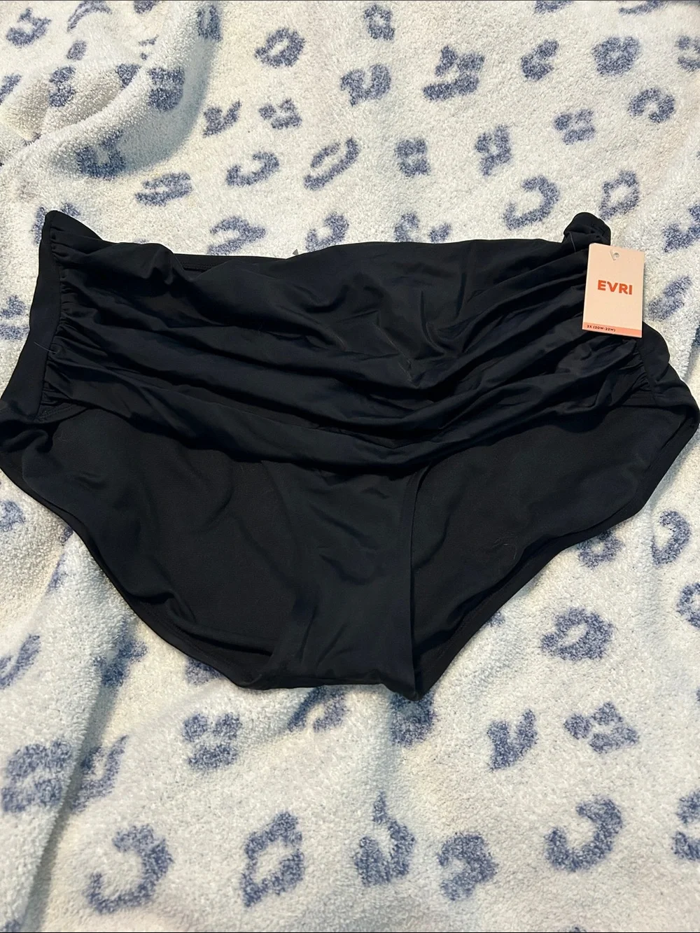 EVRI Women's High-Waist Black Swim Bottom 2x